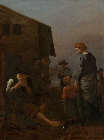 SWEERTS MICHAEL PEASANT FAMILY MAN REMOVING FLEAS FROM HIMSELF MAUR