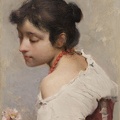 TAMBURINI JOSEP MARIA PRT OF YOUNG WOMEN 1895 CATA