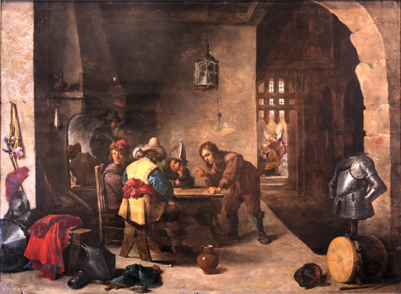 TENIERS DAVID YOUNGER GUARDROOM ST. PETER DELIVERED C1630 40 LYON