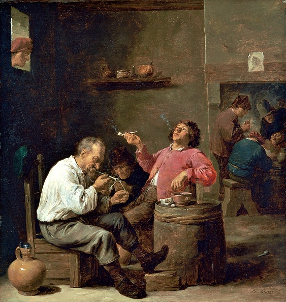 TENIERS DAVID YOUNGER SMOKERS IN INTERIOR C1637 TH BO