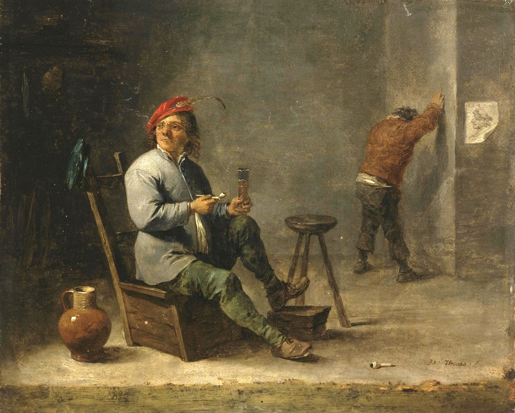 TENIERS DAVID YOUNGER SMOKER 1645 HERMITAGE