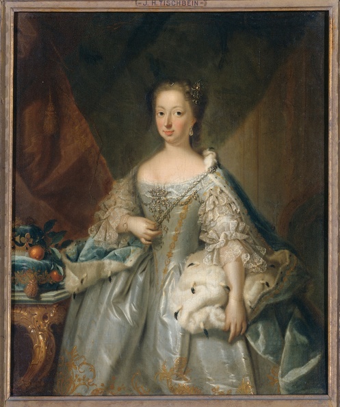 TISCHBEIN JOHANN FRIEDRICH AUGUST PRT OF VALENTIN ANNA VAN HANNOVER 1709 59 WIFE OF PRINCE WILLEM IV 1753 RIJK