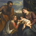 TIZIANO VECELLIO MADONNA AND CHILD SST. LUKE AND CATHERINE OF ALEXANDRIA CHRISTIE
