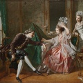 TRINQUESSE LOUIS ROLLAND INTERIOR WITH LADY HER MAID AND GENTLEMAN