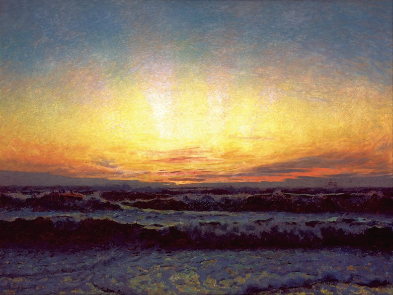 TUXEN LAURITS NORTH SEA IN STORMY WEATHER AFTER SUNSET HOJEN GOOGLE