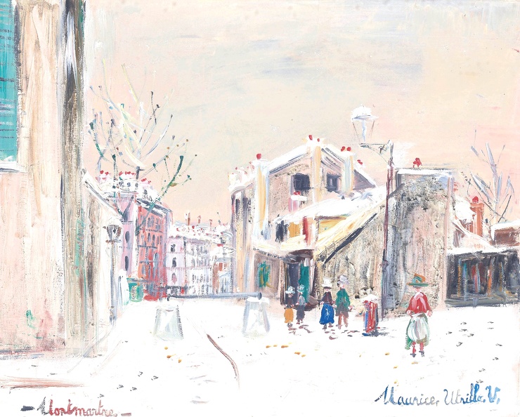UTRILLO MAURICE HOUSE OF MIMI PINSON AT MONTMARTRE 1945 50