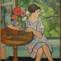 VALADON SUZANNE YOUNG GIRL IN FRONT OF WINDOW 1930 ST. DIEGO