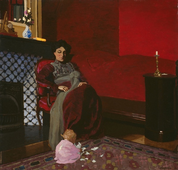 VALLOTTON_FELIX_PRT_OF_MME_VALLOTTON_AND_HER_NIECE_GERMAINE_AGHION_CHICA.JPG