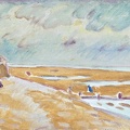 VALTAT LOUIS AWNING ON BEACH 1916