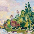 VALTAT LOUIS LAKE IN FOREST OF BOULOGNE