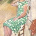 VALTAT LOUIS WOMAN IN GREEN DRESS SEATED 1933