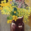 VALTAT LOUIS CHESTNUT JUG FLOWERS 1927