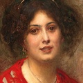VEITH EDUARD PRT OF YOUNG WOMAN IN RED DRESS