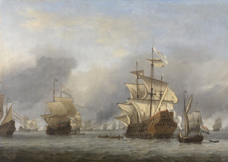 VELDE WILLEM VAN DE YOUNGER CONQUEST OF ENGLISH ADMIRAL SHIP ROYAL PRINCE JUNE 13 1666 1670 STEDELIJK
