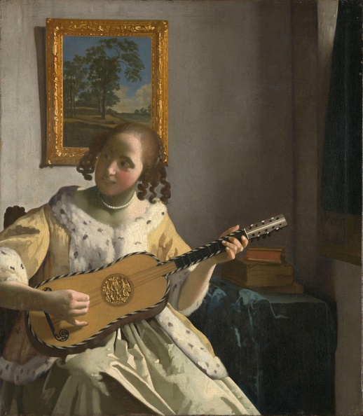 VERMEER JOHANNES YOUNG WOMAN PLAYING GUITAR KENWOOD HOUSE LONDON