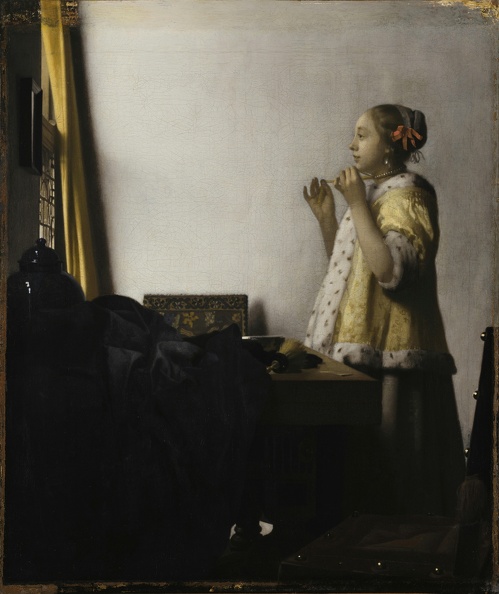 VERMEER JOHANNES YOUNG WOMAN WITH PEARL NECKLACE C1662