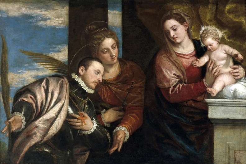 VERONESE PAOLO CALIARI MADONNA AND CHILD ST. LUCIA AND ST. MARTYRS PRADO