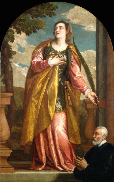 VERONESE PAOLO CALIARI ST. LUCY AND DONOR C1580 WA NG