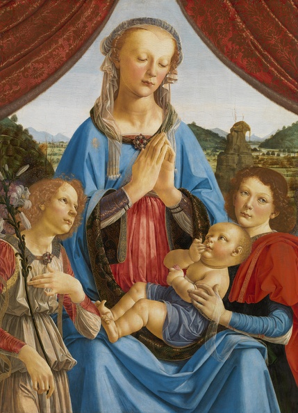 VERROCCHIO ANDREA VIRGIN AND CHILD WITH TWO ANGELS ANDREA DEL VERROCCHIO
