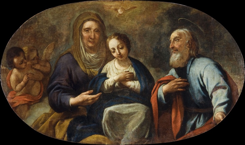VILADOMAT ANTONI MADONNA IN HIS YOUTH BETWEEN ST. JOACHIM AND ST. ANNE 1720 30 CATA