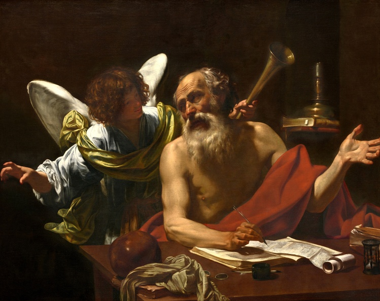 VOUET SIMON ST. JEROME AND ANGEL