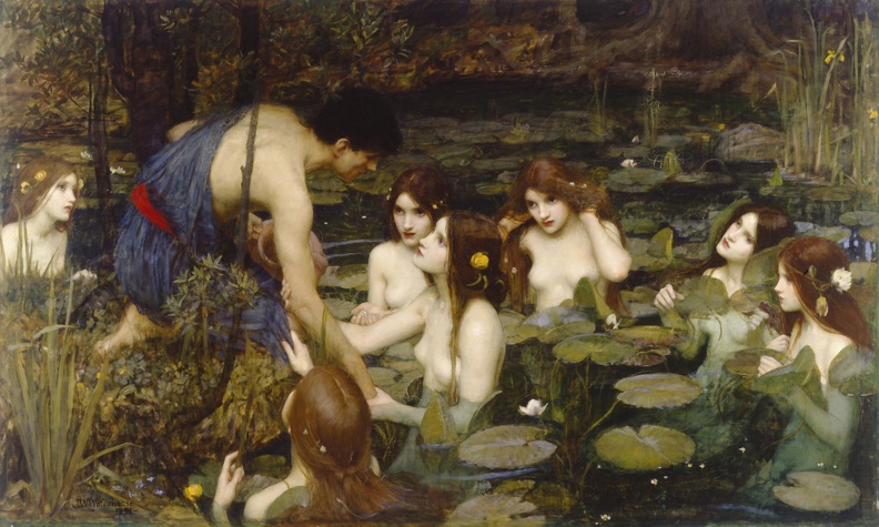 WATERHOUSE JOHN WILLIAM HYLAS AND NYMPHS MANCHESTER 1896.15