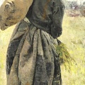 WEGMANN BERTHA PRT OF KVINDE MED KARTOFFELSAK ECOUEN FRANKRIG 1889