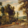 WILDENS JAN LANDSCAPE CHRIST AND HIS DISCIPLES ON ROAD TO EMMAUS