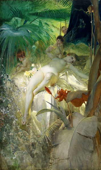ZORN ANDERS NUDE LOVE NYMPH 1885