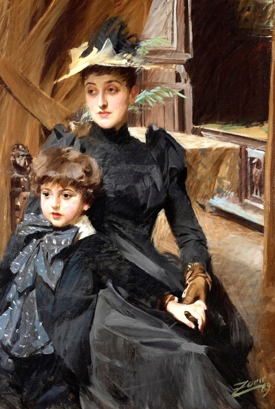 ZORN ANDERS PRT OF MRS WEGUELIN SON 1890