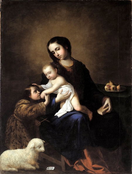 ZURBARAN FRANCISCO DE VIRGIN AND CHILD INFANT ST. JOHN BAPTIST GOOGLE BILBAO