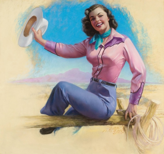  ZOE MOSER ALICE ADELAIDE COWGIRLS PIN UP