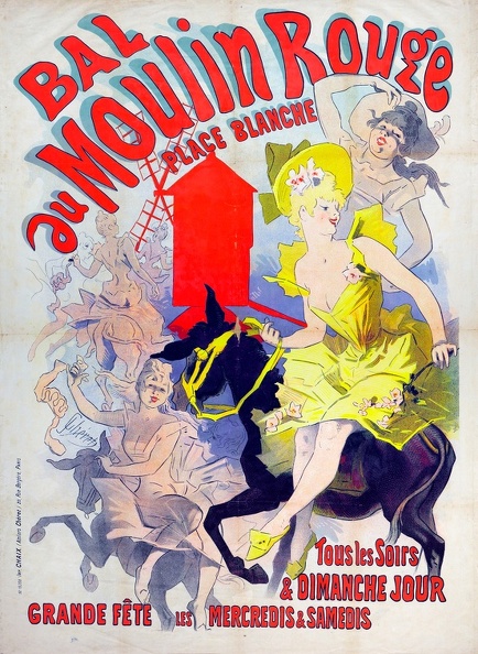  POSTER CHERET JULES BAL AU MOULIN ROUGE BY