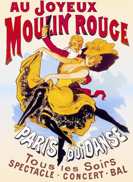  POSTER CHERET JULES MOULIN ROUGE CLAUDINE