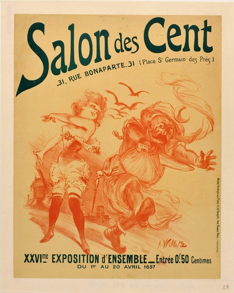  POSTER SALON DES CENT 27 AVRIL 1897