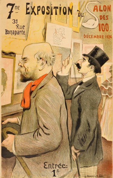  POSTER SALON DES CENT 7 DECEMBRE 1894